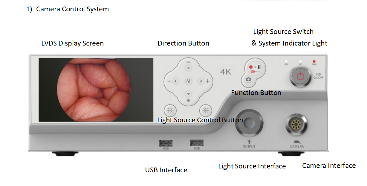 4K HD 3 In 1 USB Video Record Medical Endoscope System For Laparoscope Arthroscopic Camera With Light Source