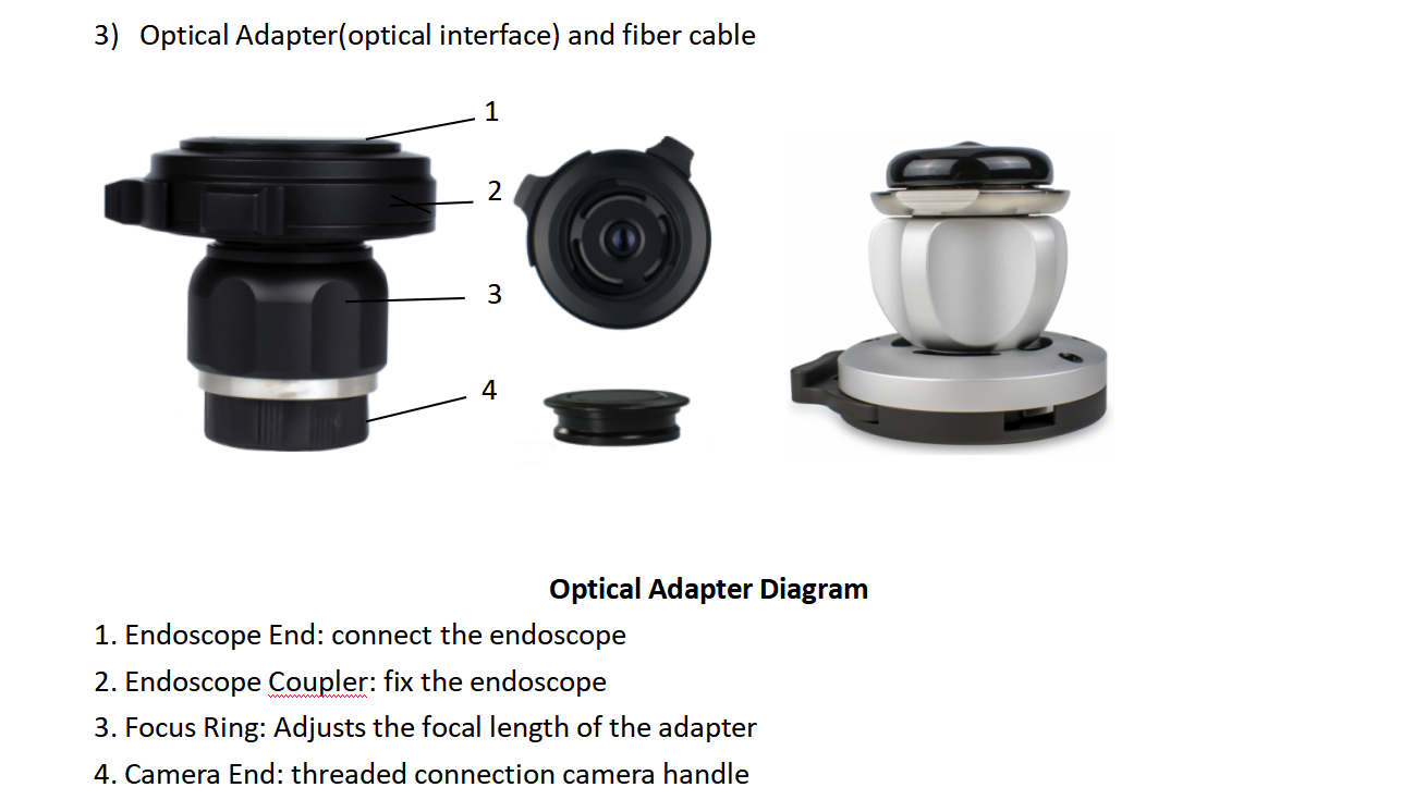 4K HD 3 In 1 USB Video Record Medical Endoscope System For Laparoscope Arthroscopic Camera With Light Source
