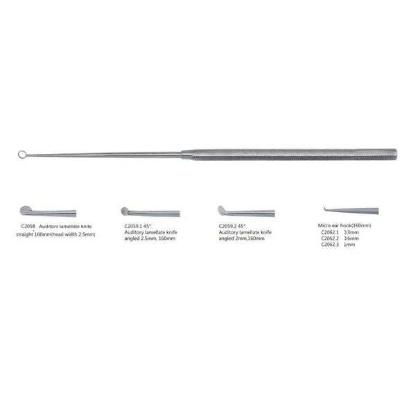 Otoscopy instruments/Drum head knife/Periosteotome for ear