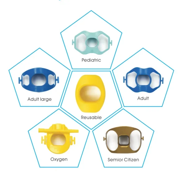 Disposable Medical Bite Block with elastic belt for semior citizen