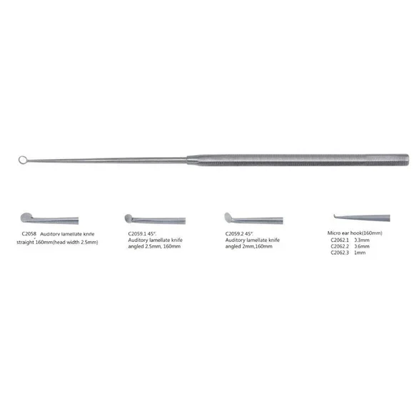 Otoscopy instruments/Auditory lamellate knife