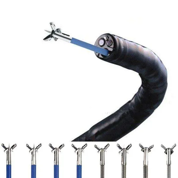 Disposable biopsy forceps for flexible endoscopes with coated and uncoated