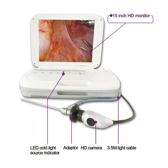 15 inch portable camera system with camera ,display screen,light source
